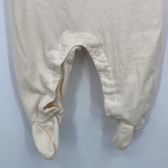 Baby Gap Unisex Organic Cotton Off White Sleeper/ Footie Size 0-3 Months - Picture 3 of 9